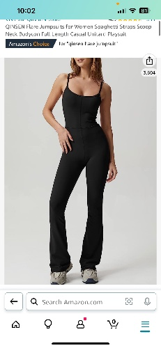  Flare Jumpsuit - Large - Black