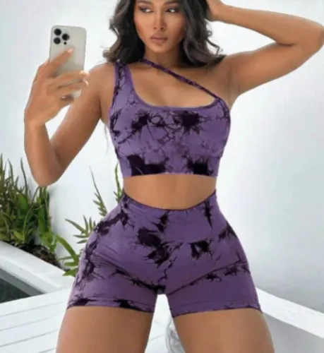 Purple Assymetrical Set