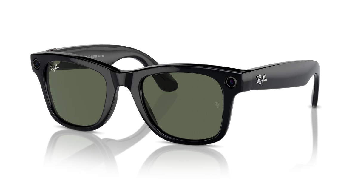 Ray-Ban Meta AI Glasses Black Frame Green Lenses