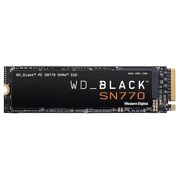 Western Digital WD_BLACK 2TB SN770 NVMe Internal Gaming SSD Solid State Drive - Gen4 PCIe, M.2 2280, Up to 5,150 MB/s - WDS200T3X0E