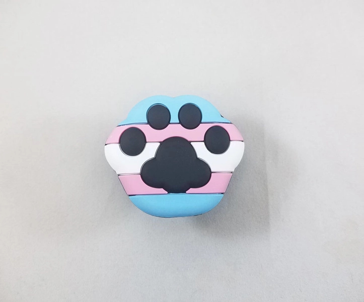 Pride Paws: Popsockets and Replaceable Tops, and Badge Clips - Transgender / Popsocket