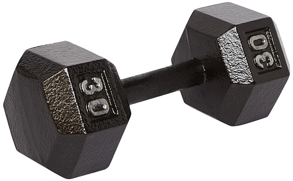 Amazon Basics Cast Iron Hex Dumbbell Weight