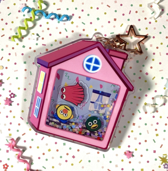 Don’t Hug Me I’m Scared DHMIS Liquid Shaker Keychain - Acrylic Charm - 3in.