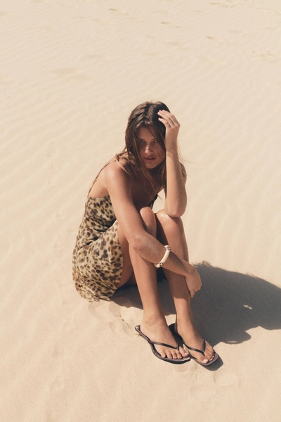 PRINTED TULLE MINI DRESS