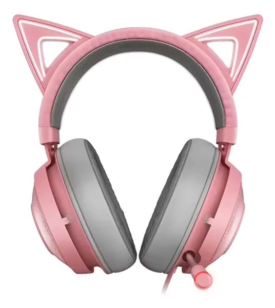 Audifonos Razer Rosado Kraken Bluetooth Kitty Gamer Edition