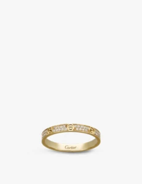 Love 18ct yellow-gold and 0.19ct diamond ring