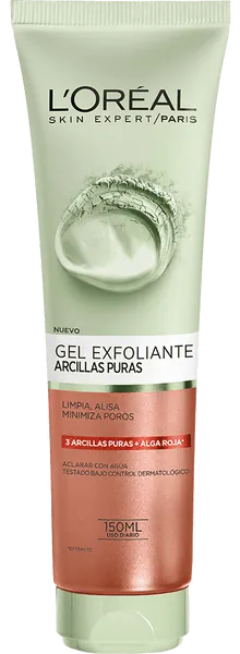 Mascarillas Arcillas Puras Gel limpiador Exfoliante