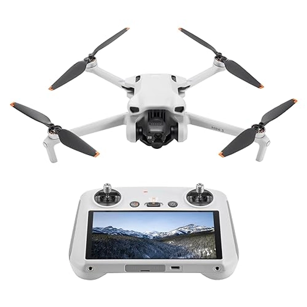DJI Mini 3 (DJI RC), Lightweight 3x Mechanical Gimbal Drones with Camera for Adults 4K, 38-min Flight Time, up to 32800ft (10km) Video Transmission, Vertical Shooting, GPS Auto Return Integrated - DJI Mini 3 (DJI RC)