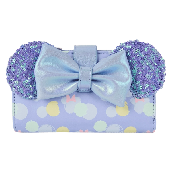 Minnie Mouse Exclusive Iridescent All-Over Print Sequin Ear Flap Wallet