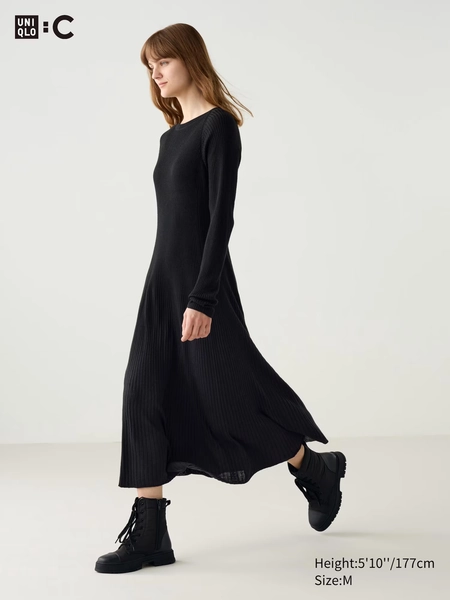 Robe en Mérinos Mélangé pour Femme | UNIQLO FR