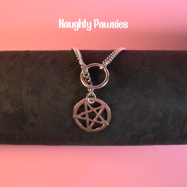 Silver Pentagram Ring Slip Chain