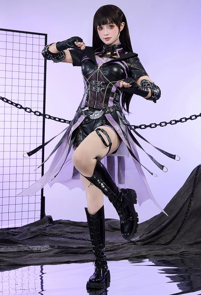 Love and deepspace Nightwalker Cosplay Costume Top and Shorts with Gloves