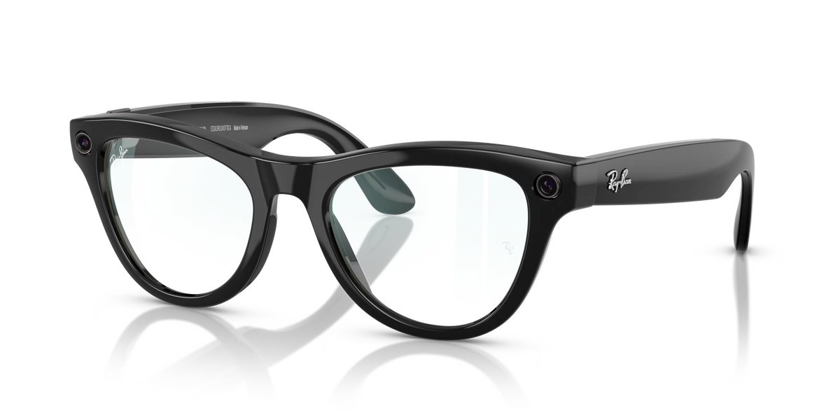 Ray-Ban Meta AI Glasses Black Frame Clear Lenses