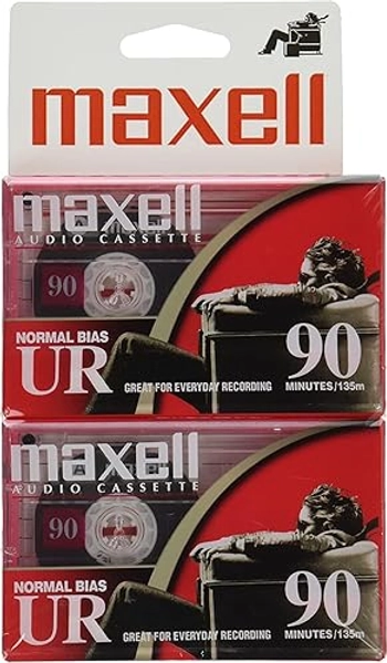 Maxell – 108527, Blank Audio Recording Cassette Tapes - Protective Cases, Low Noise & 90 Min Total Length (45 Min Per Side) - Ideal for Music, Voice Recordings & Portable Use - One Color, One Size