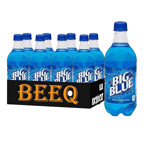 BEEQ BOX - (Pack of 8) Big Blue Soda, 20-oz. Bottles
