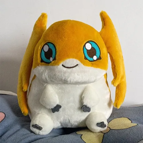Digimon Adventure Anime peluche figura giocattolo Kawaii Patamon Tailmon cartone animato farcito posizione seduta bambola morbido cuscino decorazione della stanza - AliExpress 