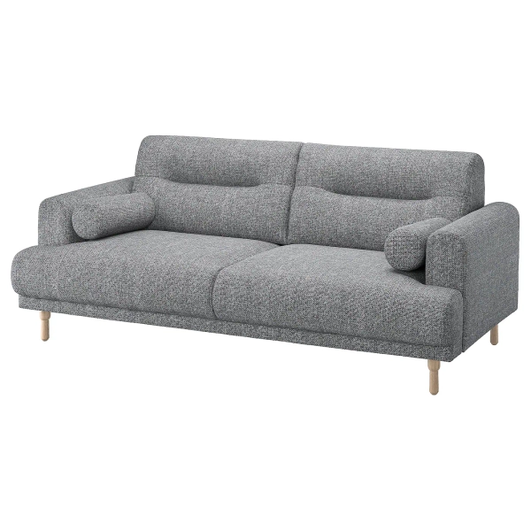 LÅNGARYD Loveseat - Lejde gray/black/wood