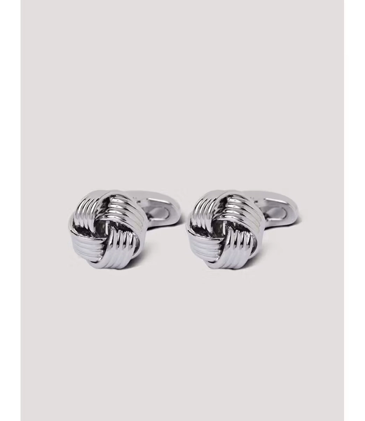 Men's Silver Wire Knot Cufflink | Hawes & Curtis