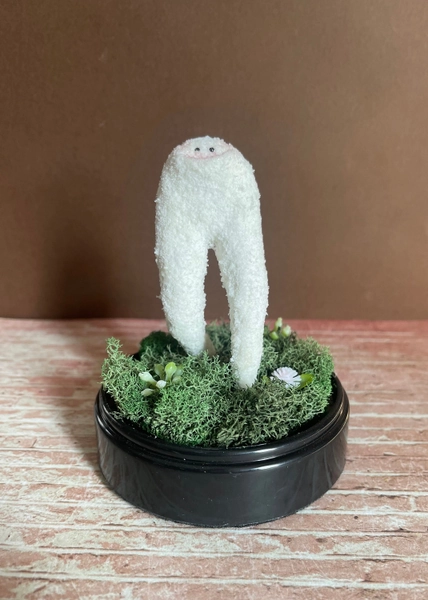 Adorable and misunderstood Fresno Nightcrawler figurine. Miniature. Diorama. Cryptid. Cute!