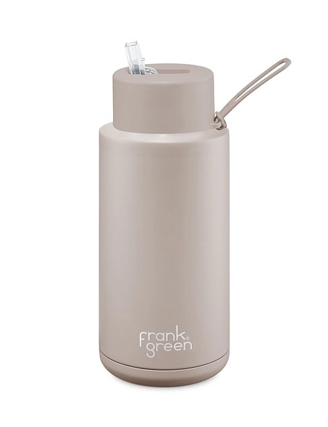 Frank Green Ultimate Ceramic Reusable Bottle W Straw Lid 1l Moon Dust | David Jones