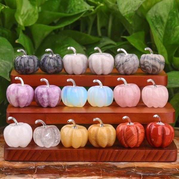 1.2" Crystal Pumpkin Carving Quartz Halloween