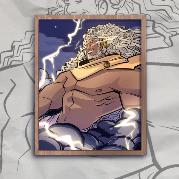 Zeus- The Thunderous King- Print 11x14 print