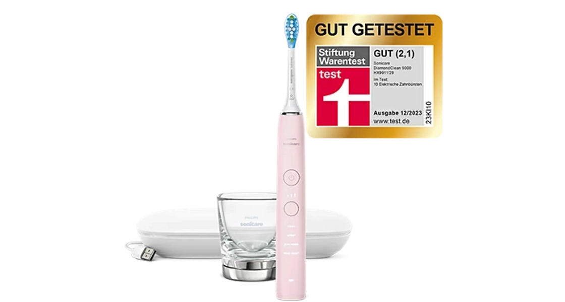 Produkt Sonicare Sonicare DiamondClean 9000 Elektrische Schallzahnbürste mit App - Rosa HX9911/29 Elektrische Schallzahnbürste mit App - Rosa kaufen