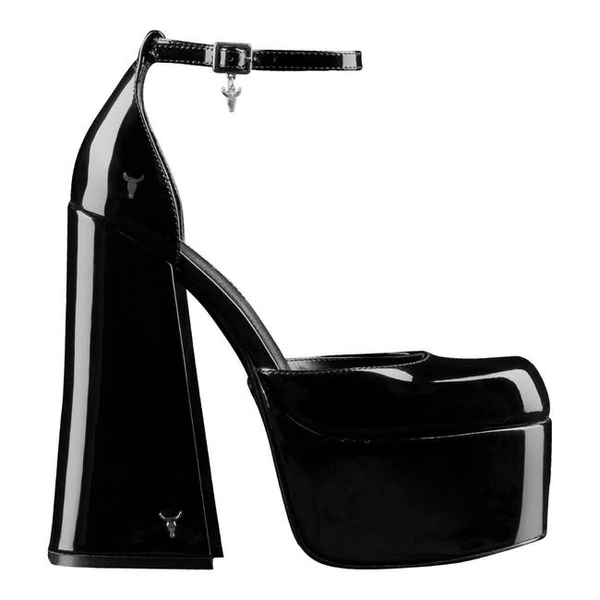 Diamonds Black Patent Platform | 8 