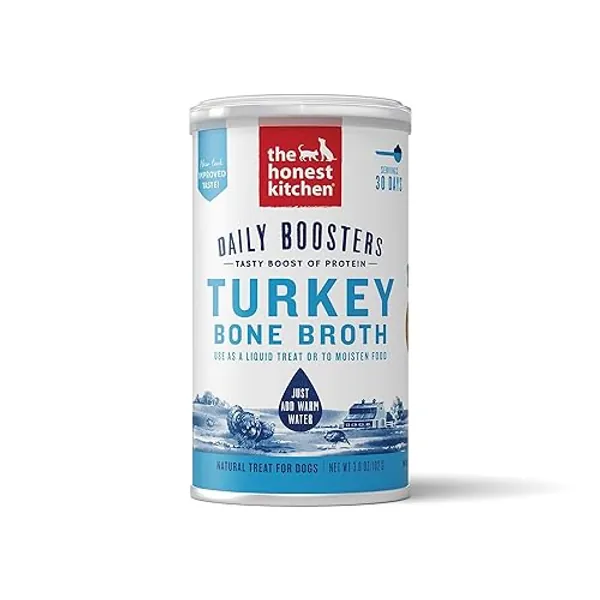 The Honest Kitchen Daily Boosters: Instant Turkey Bone Broth With Turmeric, 3.6 Oz - Turkey - 3.6 Fl Oz (Pack of 1)