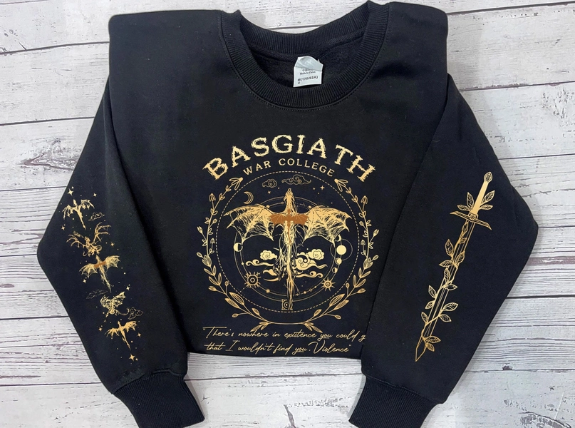 Fourth Wing Sweatshirt, Basgiath War College, Dragon Rider, Xaden Riorson, Violet Sorrengail, Riders Quadrant, Fantasy reader, Bookish Shirt
