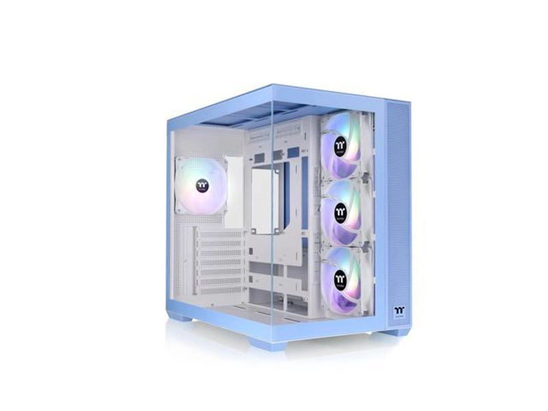 Thermaltake View 380 TG ARGB Hydrangea Blue ATX Case; 4x120mm ARGB Fans Included; Supports Hidden-Connector Motherboard; Front & Side Dual Tempered