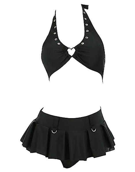 Meowcos Women's Bikini Sets Two Piece Swimsuit Kawaii Swimwear Bathing Suit Bikini Set