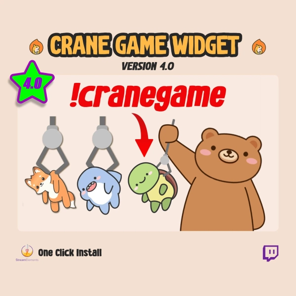 Custom Chat Widget Claw Game for Twitch