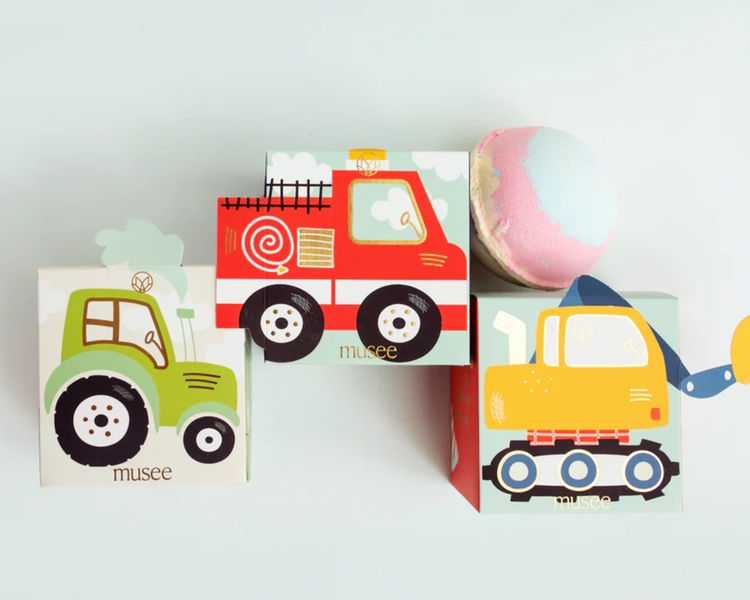 Musee Kids Truck Bath Balm Trio Set