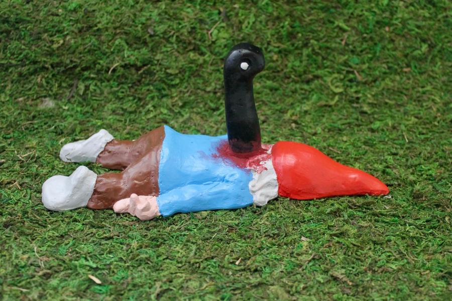 Zombie Gnomes: Impaled Issac Garden / Wall Decor
