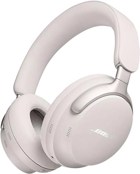Bose QuietComfort Ultra Bluetooth Headphones, Wireless Headphones with Spatial Audio, Over Ear Noise Cancelling with Mic, Up to 24 Hours of Playtime, White Smoke