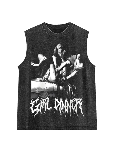 Girl Dinner Washed Tank Top