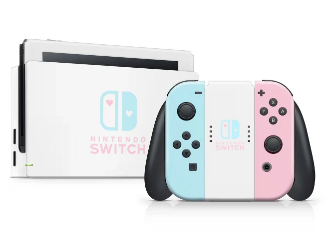 Skin for Nintendo Switch Pastel Pink and Blue