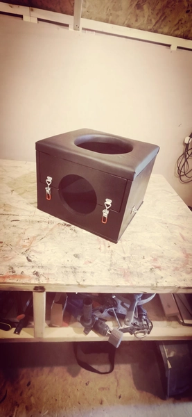 smother queening seat box stool black with padded seat lockable