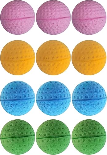 Cat Foam Ball Cat Sponge Ball Toy Cat Soccer Ball Toy (Golf Foam Sponge Ball, Count, 48) - Golf Foam Sponge Ball - 48