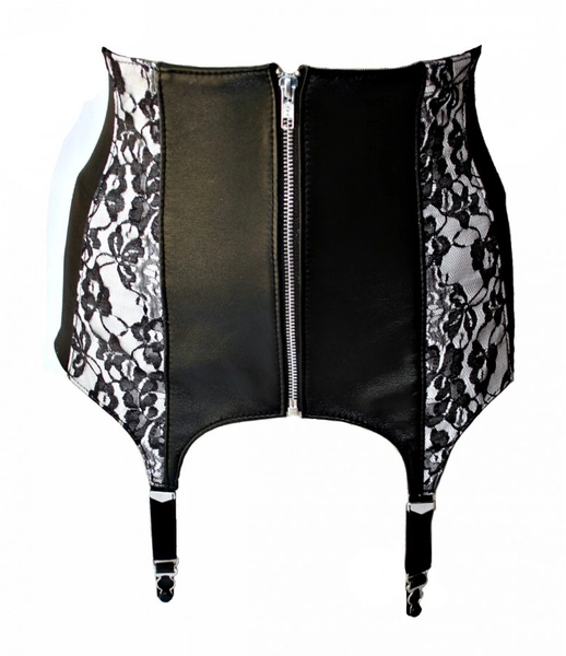 (6267l) Women's Retro Leather & Lace Garter