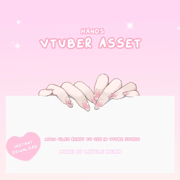 VTuber Asset | Rigged Princess Peekaboo Hands