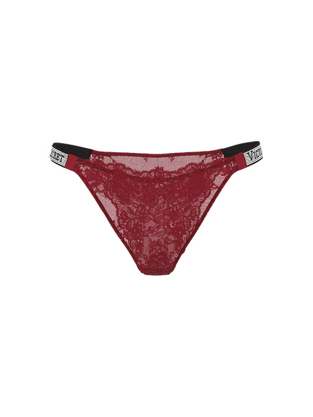 Brazilian slip met glanzende bandjes