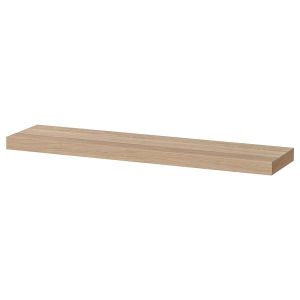 Wall shelf - white stained oak effect 43 1/4x10 1/4 "