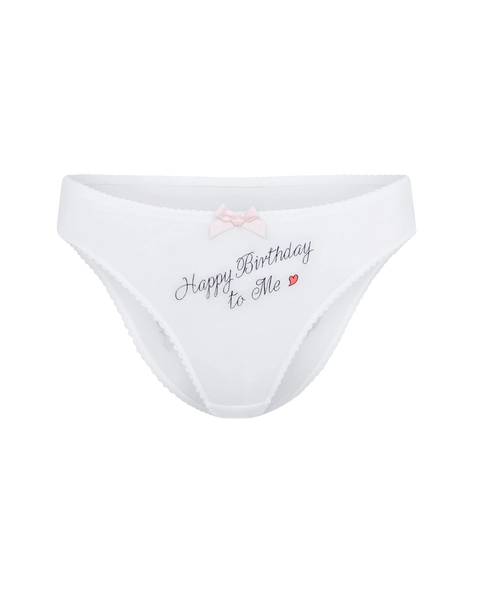 30th Gurty Brief in White/Multi |By Agent Provocateur