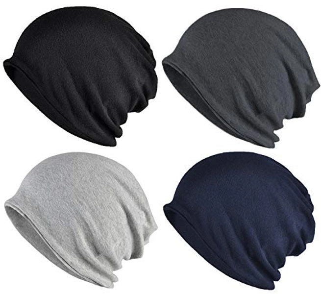ELLEWIN Cotton Slouchy Beanie Hip-Hop Soft Lightweight Running Beanie Adult Skull Hats Cap for Men Women