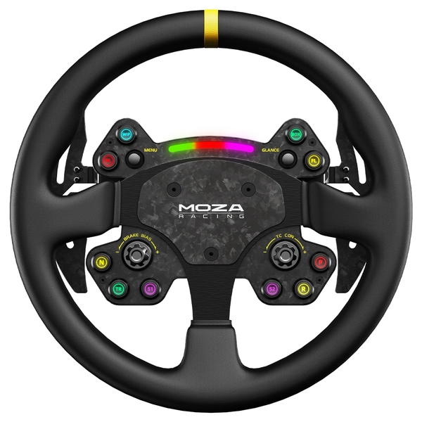 MOZA RS V2 Round Leather Steering Wheel [RS25] | PC Case Gear Australia