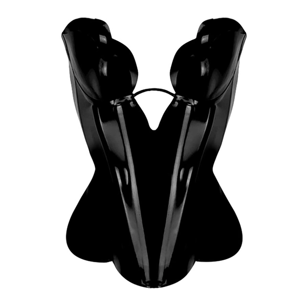 Atsuko Kudo Latex Double Tulip Cup Corset in Black