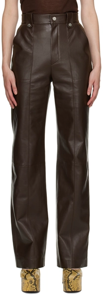 Brown Zelda Regenerated Leather Pants
