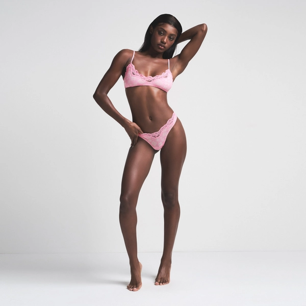 LACE DIPPED THONG 5-PACK | BUBBLE GUM MULTI